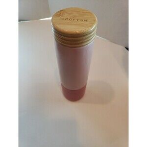 New 16oz Crofton Insulated Ceramic Bottle Mugs Rose Pink Two Tone Bamboo Lid